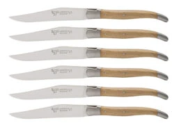 Laguiole En Aubrac Shepherd's Cross Steakmes 11,5 Cm Eikenhout 6 Stuks
