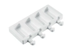 Silikomart Mini Vintage Ijsvorm 4 Ijsjes 7 X 3,7 Cm Silicone Wit