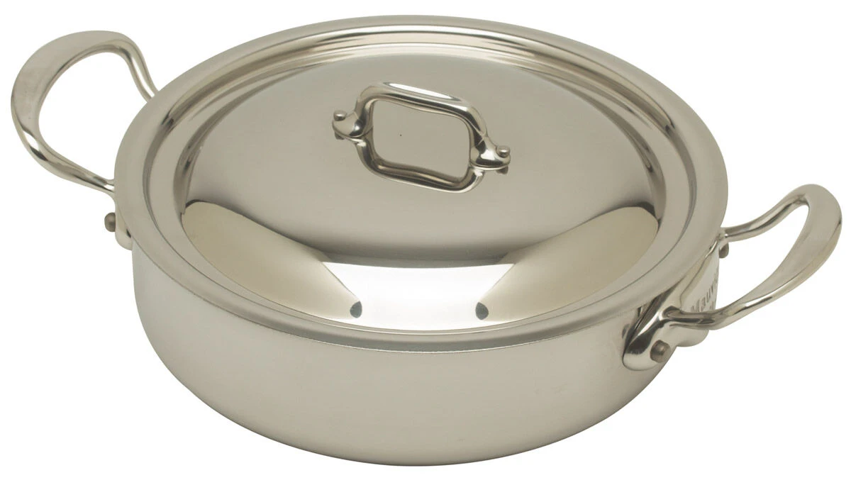 Mauviel M'Cook Lage Kookpan Met Deksel ø 24 Cm Rvs