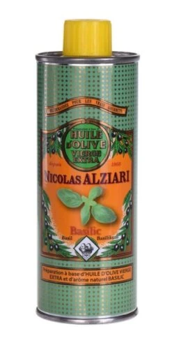Nicolas Alziari Olijfolie Basilicum Blik 250 Ml