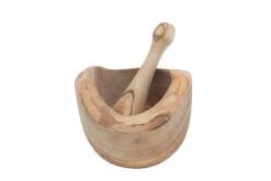 Bowls And Dishes Pure Olive Wood Vijzel ø 14 Cm Olijfhout