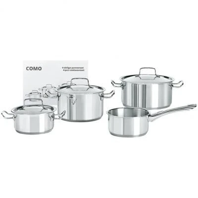 Oldenhof Como Pannenset Rvs Deksel 4-delig 1 Oldenhof Como Pannenset Rvs Deksel 4-delig