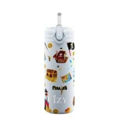 IZY Kids Drinkfles 350 Ml Blue Pirates Rvs 11 IZY Kids Drinkfles 350 Ml Blue Pirates Rvs -Beste Keukenproducten Winkel blue pirates 350ml kids bottle v3