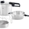 Fissler Vitavit Premium Snelkookpan Met Inzet 2,5 + 6 Liter ø 18 + 22 Cm Rvs