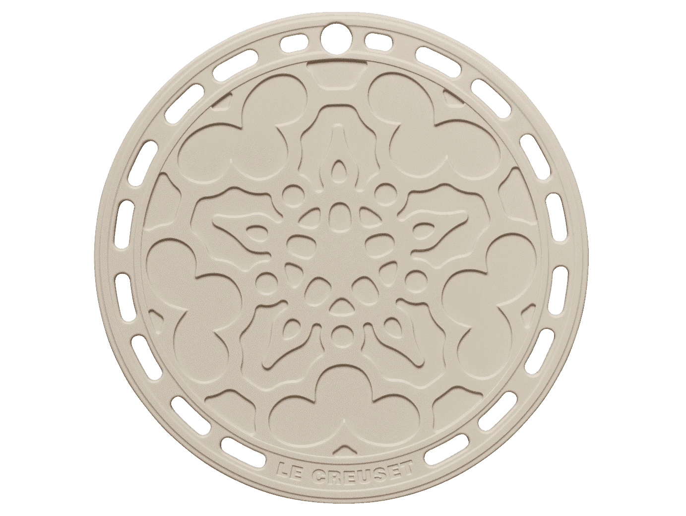 Le Creuset Pannenonderzetter ø 20 Cm Silicone Meringue 1 Le Creuset Pannenonderzetter ø 20 Cm Silicone Meringue