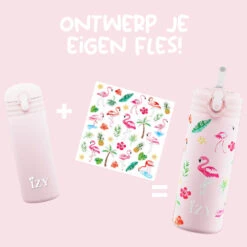 IZY Kids Drinkfles 350 Ml Pink Flamingo Rvs 13 IZY Kids Drinkfles 350 Ml Pink Flamingo Rvs -Beste Keukenproducten Winkel pink flamingo 350ml kids bottle v6