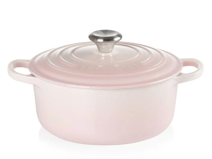 Le Creuset Signature Braadpan 4,2 Liter ø 24 Cm Gietijzer Shell Pink 2 Le Creuset Signature Braadpan 4,2 Liter ø 24 Cm Gietijzer Shell Pink - Afbeelding 2
